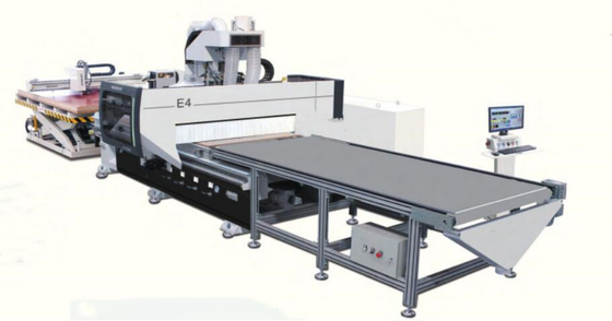1325 Nesting CNC Router Wood Cutting Machine With Automatic Labeling System For Cabinet Kitchen Furniture Making